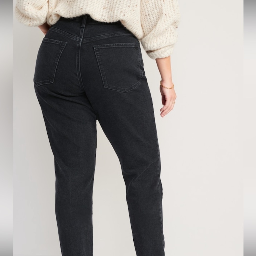 Old Navy Button Fly Curvy Sky-Hi Black Size 12